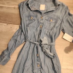 Jean tie dress
